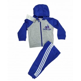 TUTA ADIDAS CON ZIP E CAPPUCCIO GARZATA