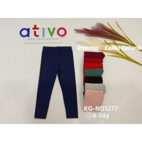 LEGGINGS ATIVO IN CALDO COTONE 4/14A