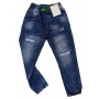 JEANS CON ELASTICO E STRAPPI 10/16A