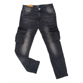 JEANS CON TASCONI ELASTICO 8/16 ANNI