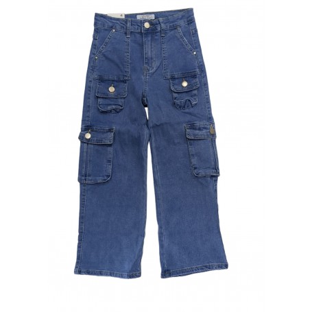 JEANS LARGO CON TASCONI 8/16 ANNI