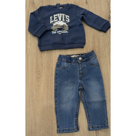 COMPLETO CON FELPA E JEANS LEVI'S 3/36M