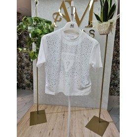 T-SHIRT CON BRILLANTINI GUESS 8/16 ANNI