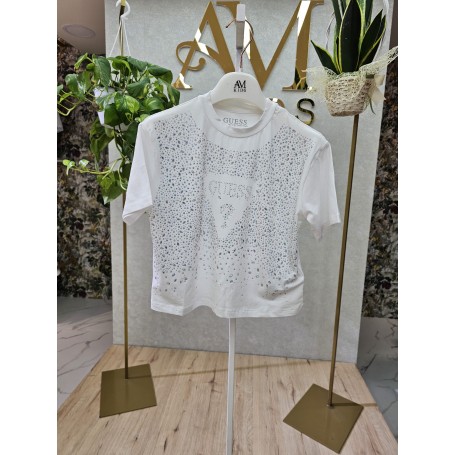 T-SHIRT CON BRILLANTINI GUESS 8/16 ANNI