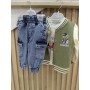 COMPLETO TRE PEZZI CON JEANS 6/24M