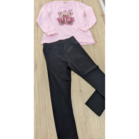 COMPLETO CON LEGGINGS COTONE 4/12 ANNI