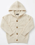 AM Kids - Cardigan con bottone e cappuccio