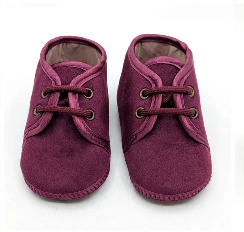 AM Kids - SCARPINA BATTESIMALE IN VELLUTO NEONATO