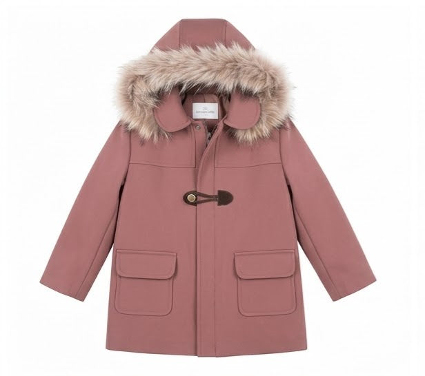 AM Kids - cappotto con cappuccio con pelliccia