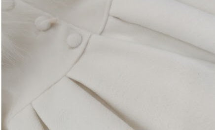 AM Kids - cappotto in panno con cappuccio in pelliccia neonata