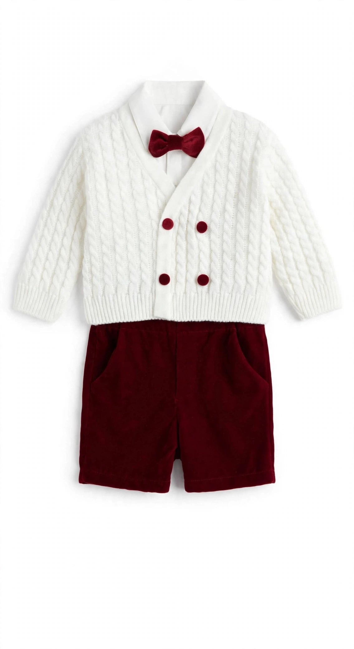 AM Kids - completo battesimale 4 pezzi corto neonato