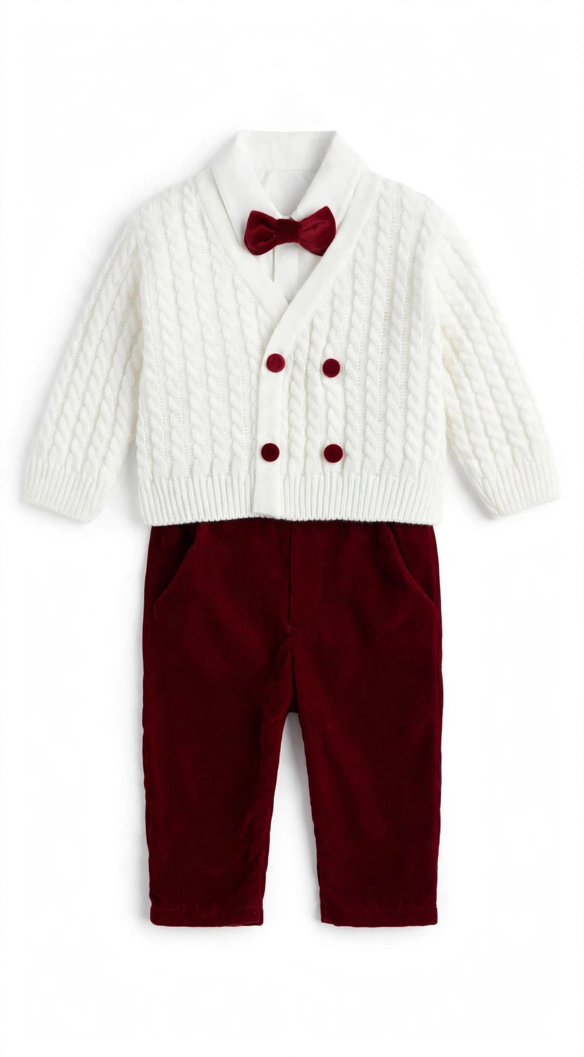 AM Kids - completo battesimale 4 pezzi lungo neonato