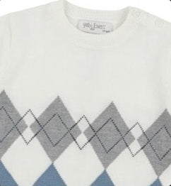 AM Kids - completo tre pezzi maglioncino, camicia e pantalone, neonato