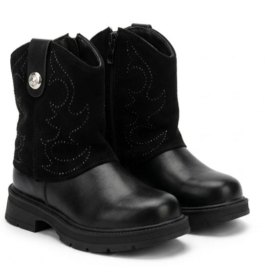 AM Kids - stivale modello camperos basso con brillantini
