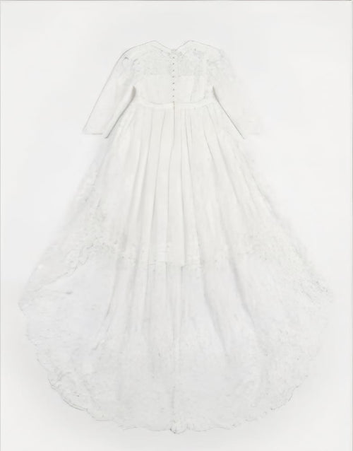 AM Kids - Abito con strascico elegante in pizzo