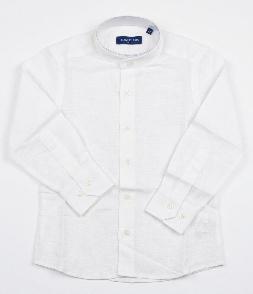 AM Kids - Camicia manica lunga coreana in lino