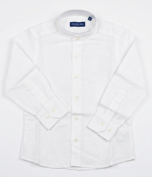 AM Kids - Camicia manica lunga coreana in lino