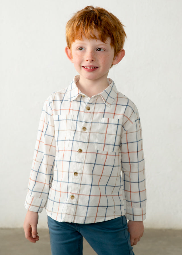 AM Kids - Camicia manica lunga in velluto Mayoral