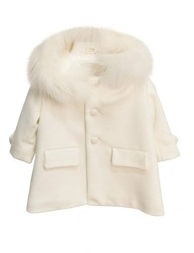 AM Kids - Cappotto con cappuccio e pelliccia