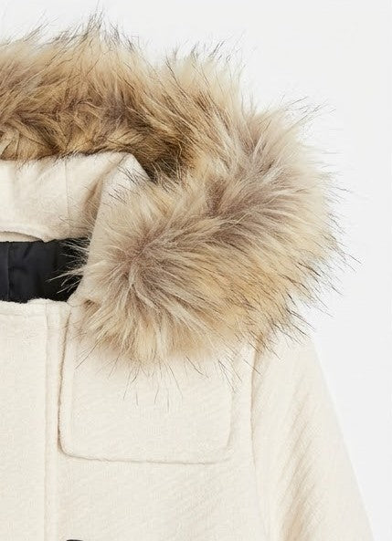 AM Kids - Cappotto con cappuccio e pelliccia