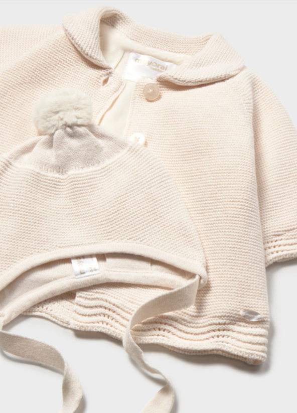 AM Kids - Cappotto tricot con cappello
