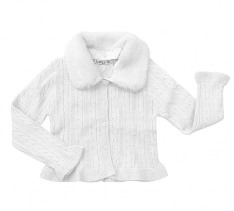 AM Kids - Cardigan con bottone e colletto rimovibile