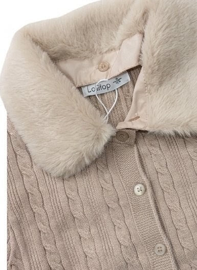 AM Kids - Cardigan con bottone e colletto rimovibile