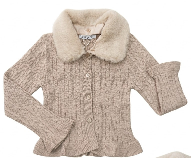 AM Kids - Cardigan con bottone e colletto rimovibile