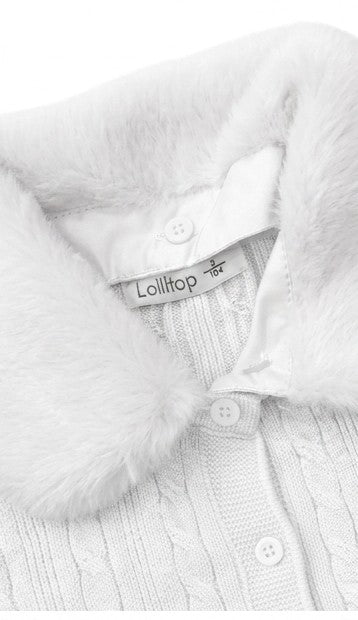 AM Kids - Cardigan con bottone e colletto rimovibile