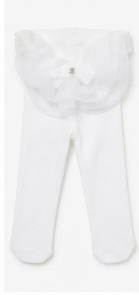AM Kids - Collant con ricamo in caldo cotone