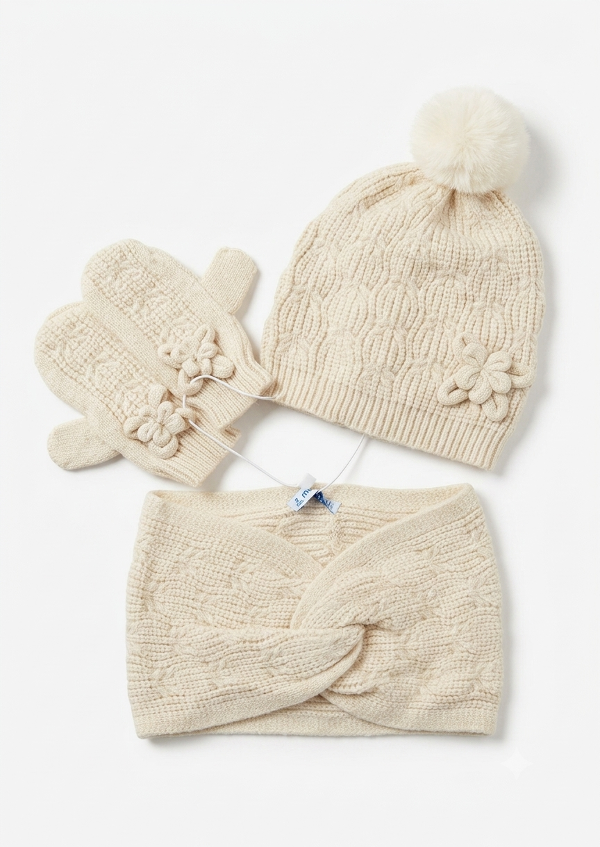 AM Kids - Completo cappello e guanti tricot Mayoral