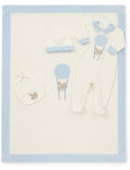 AM Kids - Completo con coperta,tutina,bavetta e cappello in ciniglia