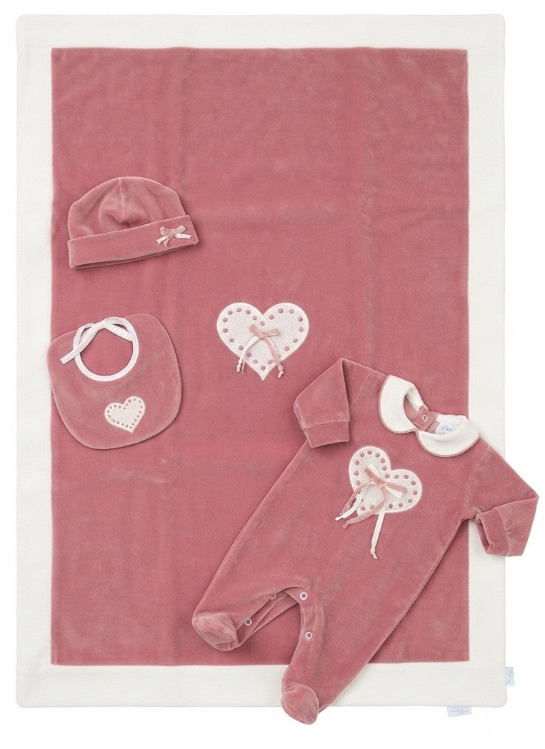 AM Kids - Completo con coperta,tutina,cappello e bavetta