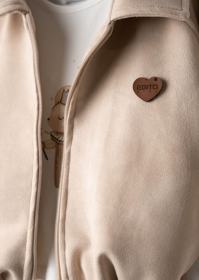AM Kids - Completo con giacca di camoscioe marsupio