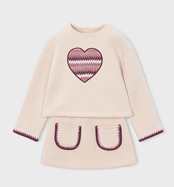 AM Kids - Completo con gonna in felpa