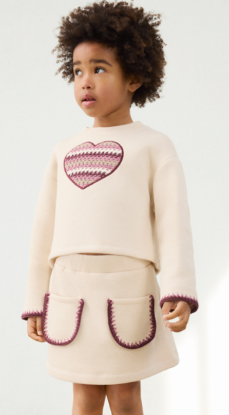 AM Kids - Completo con gonna in felpa
