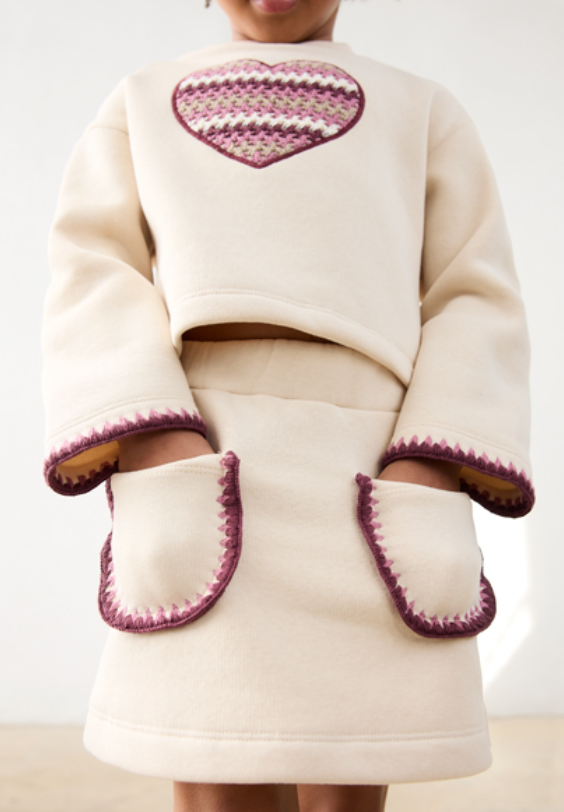 AM Kids - Completo con gonna in felpa