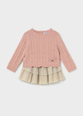 AM Kids - Completo con gonnellina plissettata e maglione
