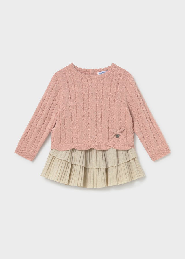 AM Kids - Completo con gonnellina plissettata e maglione