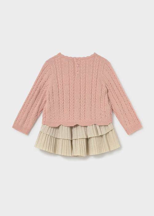 AM Kids - Completo con gonnellina plissettata e maglione