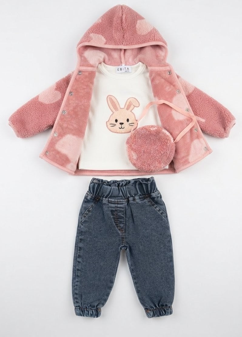 AM Kids - Completo con jeans e borsetta