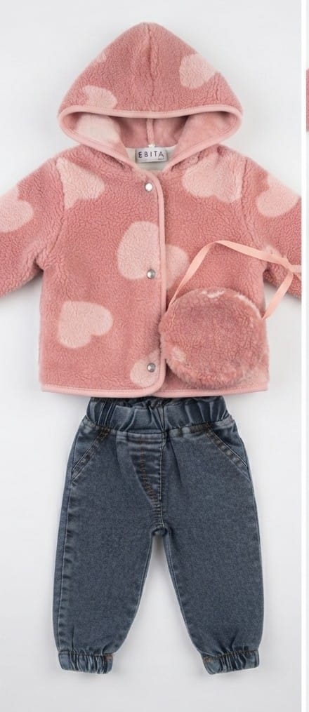 AM Kids - Completo con jeans e borsetta