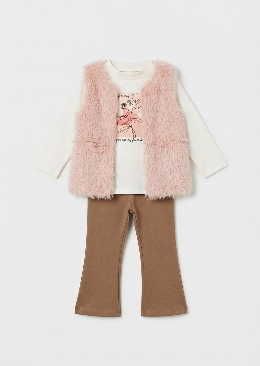 AM Kids - Completo con leggings a zampa