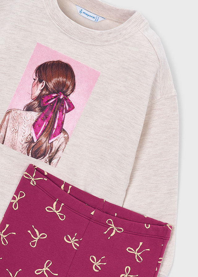 AM Kids - Completo con leggings con stampa Mayoral