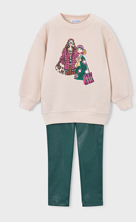 AM Kids - Completo con leggings felpato