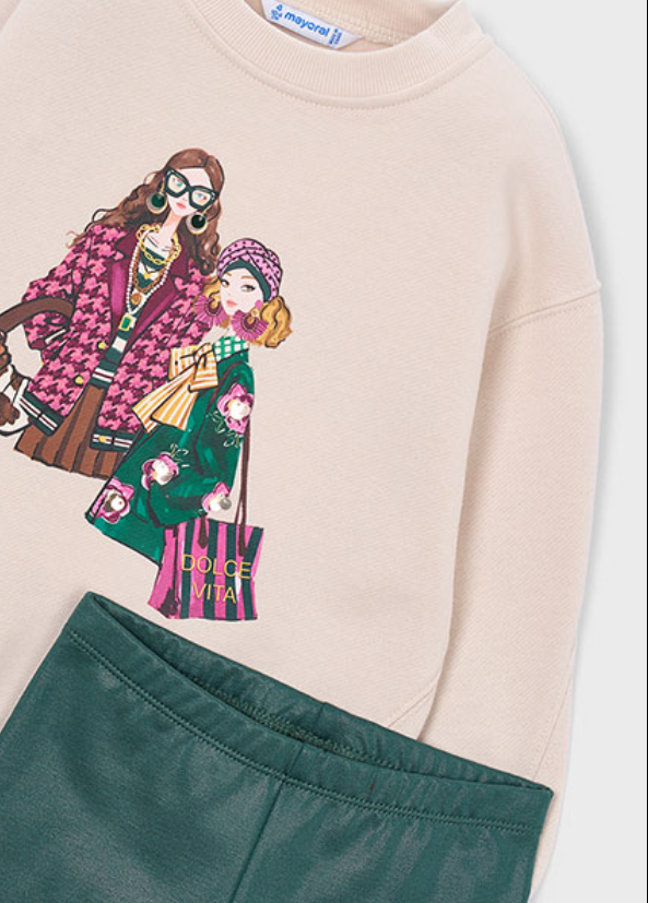 AM Kids - Completo con leggings felpato