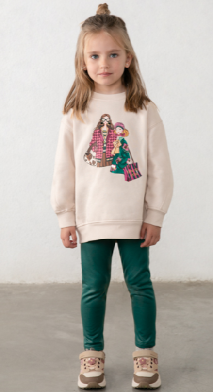 AM Kids - Completo con leggings felpato