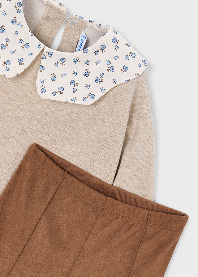 AM Kids - Completo con leggings in camoscio Mayoral