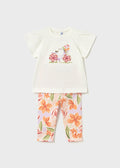 AM Kids - Completo con leggins con fiori