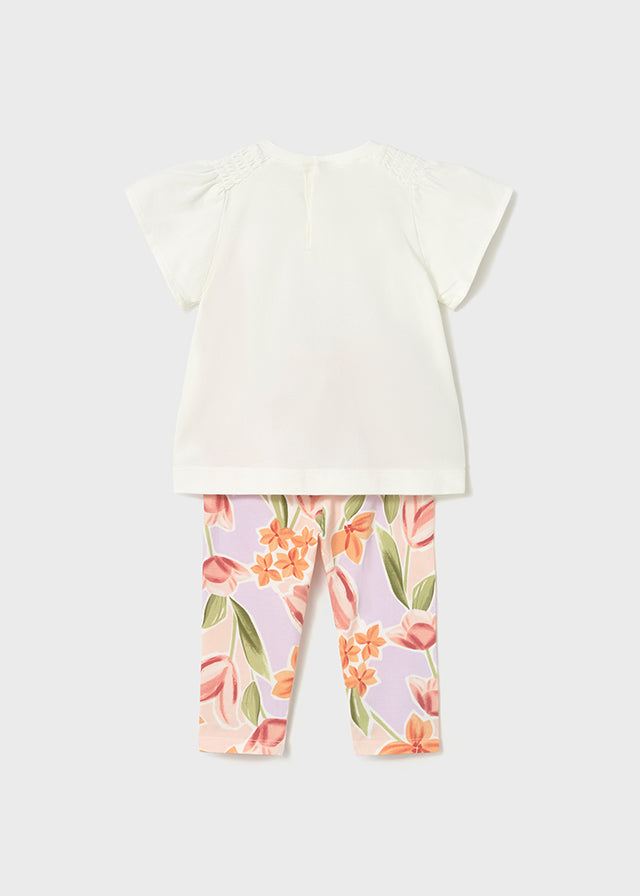 AM Kids - Completo con leggins con fiori